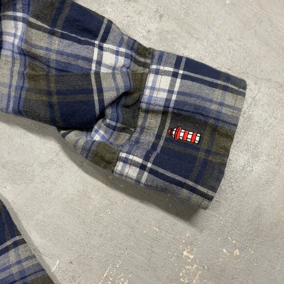 Peter Millar Plaid Flannel Shirt Long Sleeve Button Up Metal Buttons XL - Picture 9 of 9